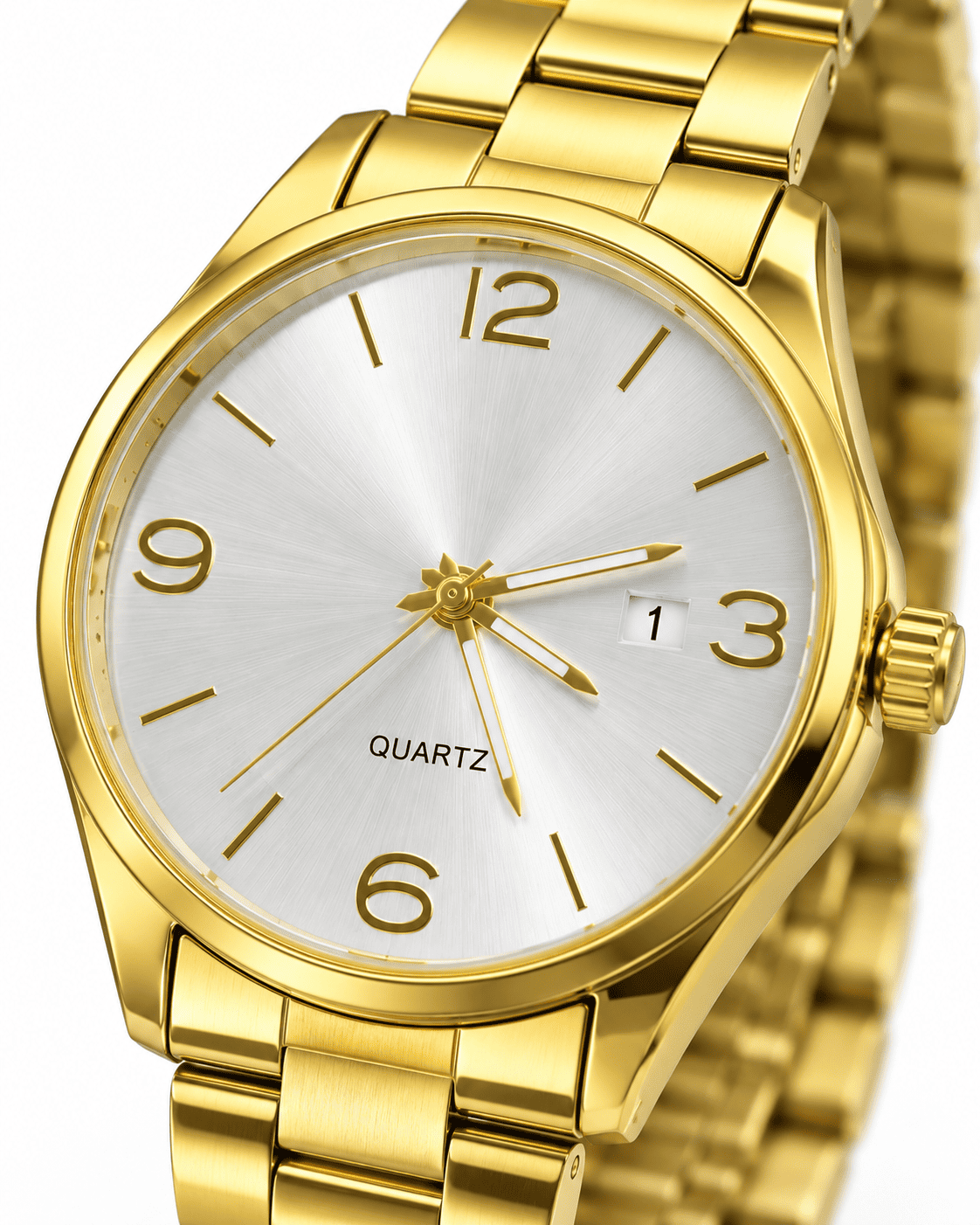 QUARTZ dorado y blanco
