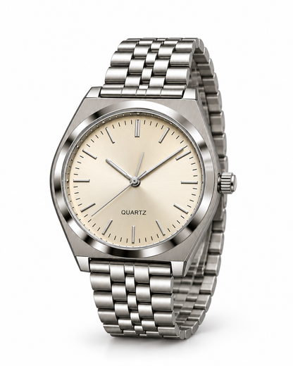 Reloj QUARTZ blanco hombre