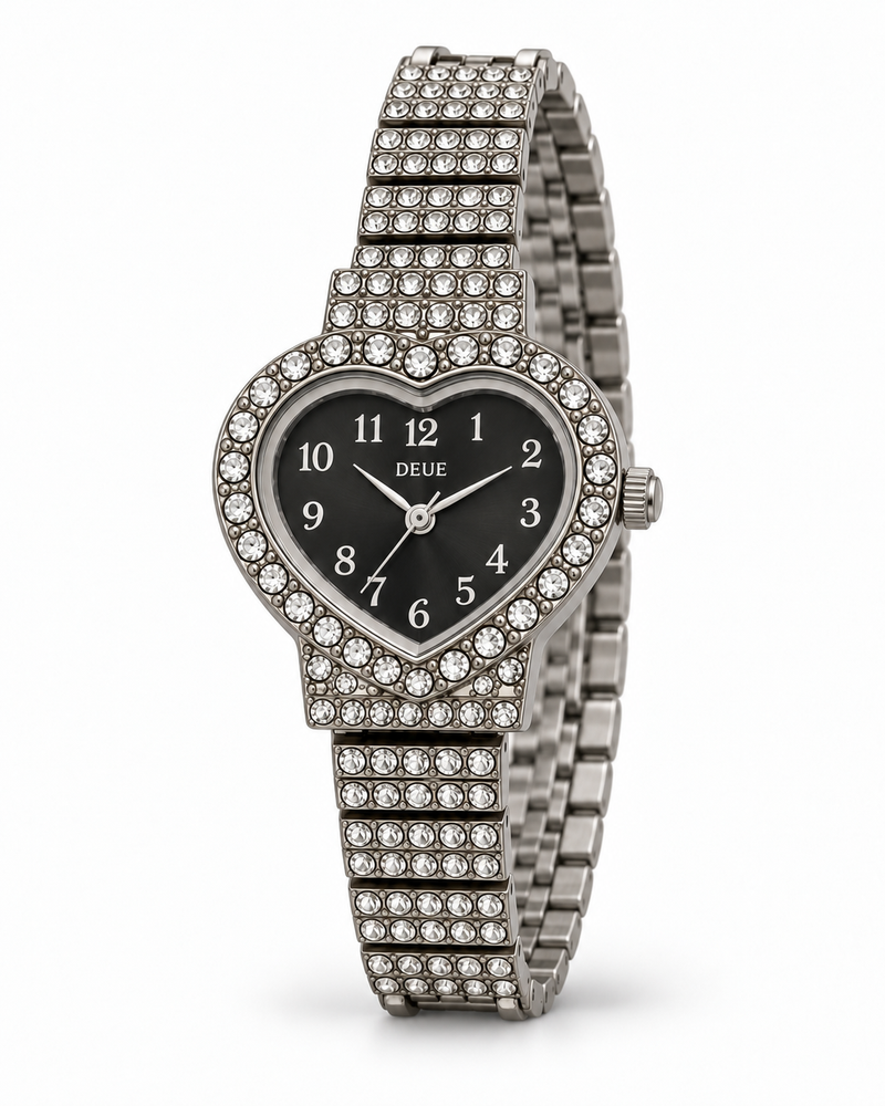 Reloj CORAZON negro mujer