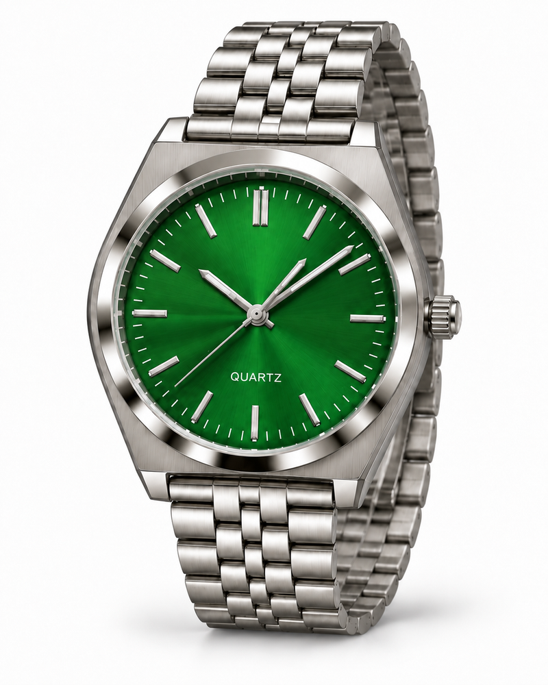 Reloj QUARTZ verde hombre