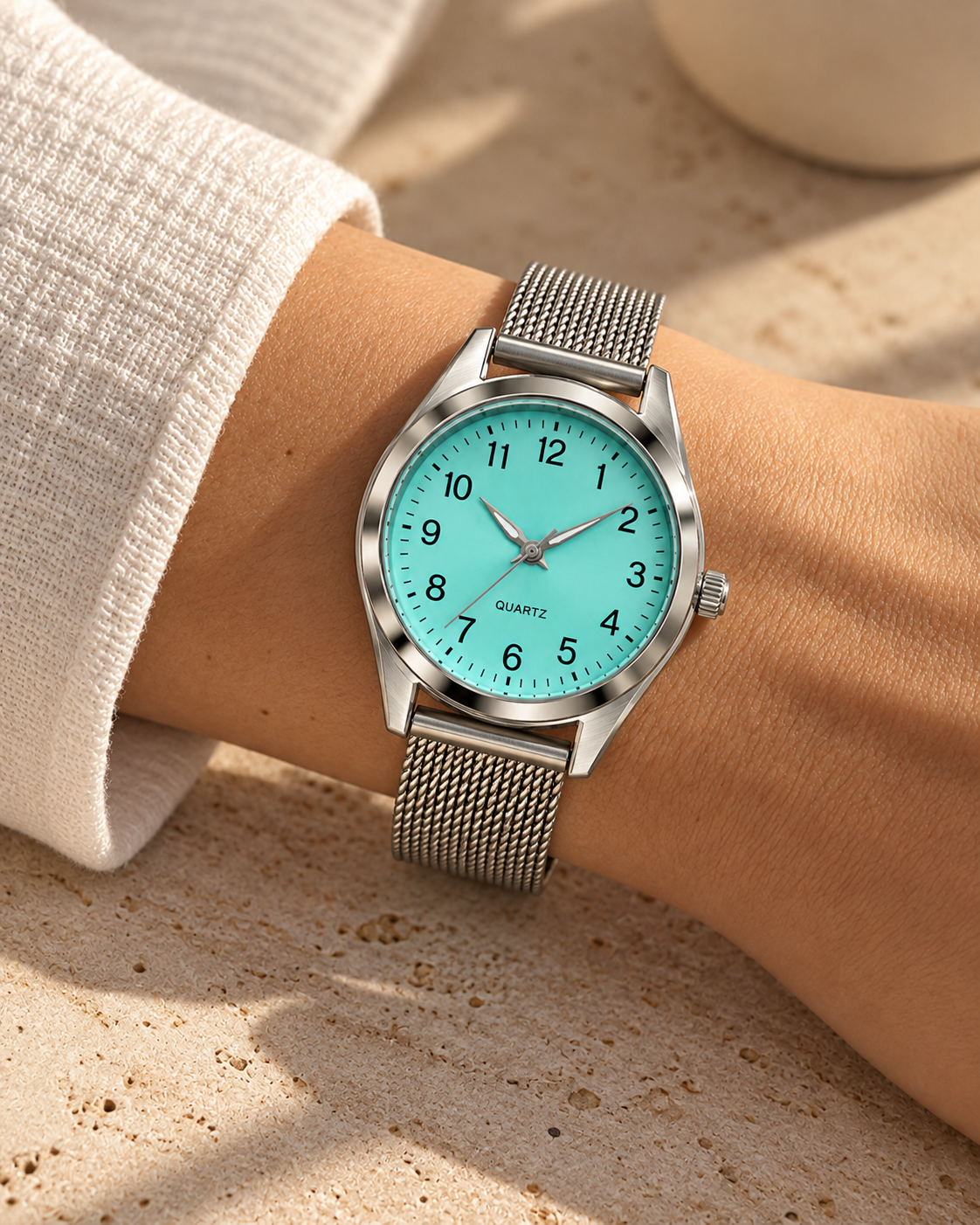 Reloj QUARTZ turquesa dama