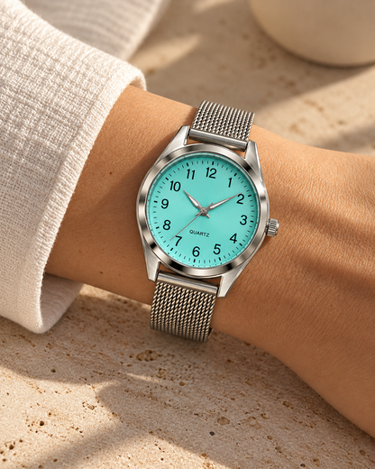 Reloj QUARTZ turquesa dama