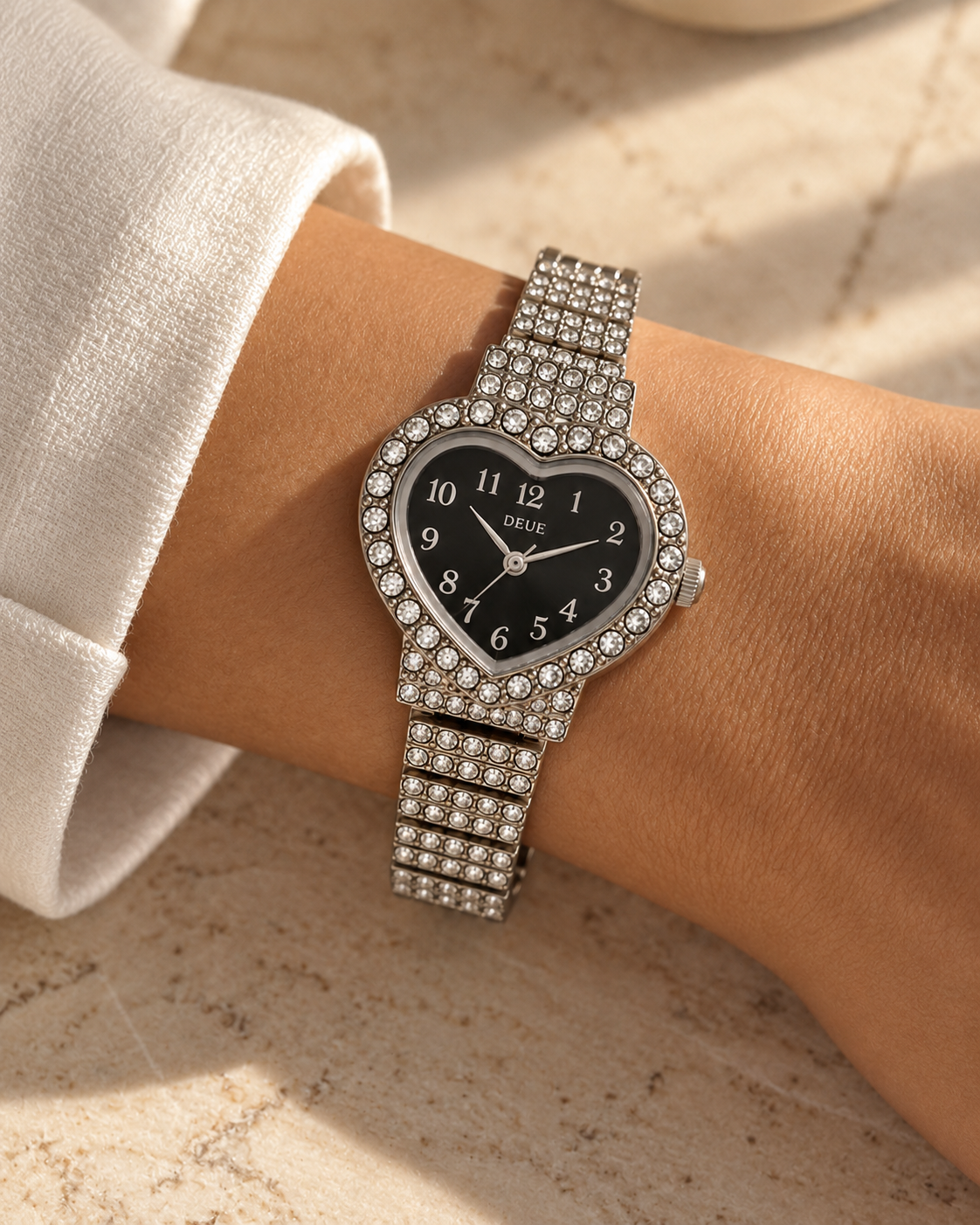 Reloj CORAZON negro mujer
