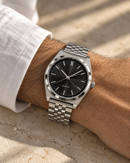 Reloj QUARTZ negro hombre