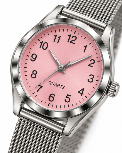 Reloj QUARTZ rosa dama