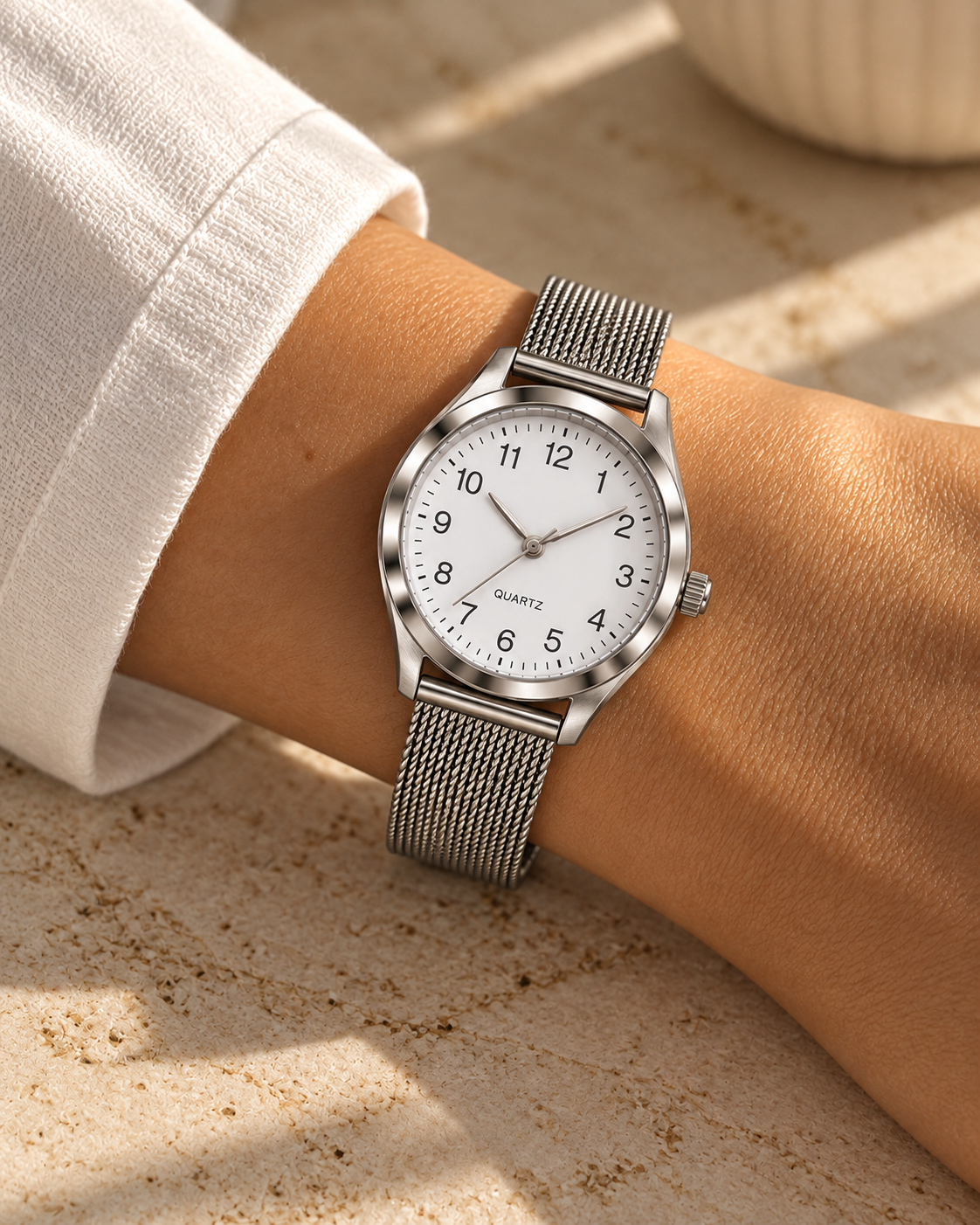 Reloj QUARTZ blanco dama