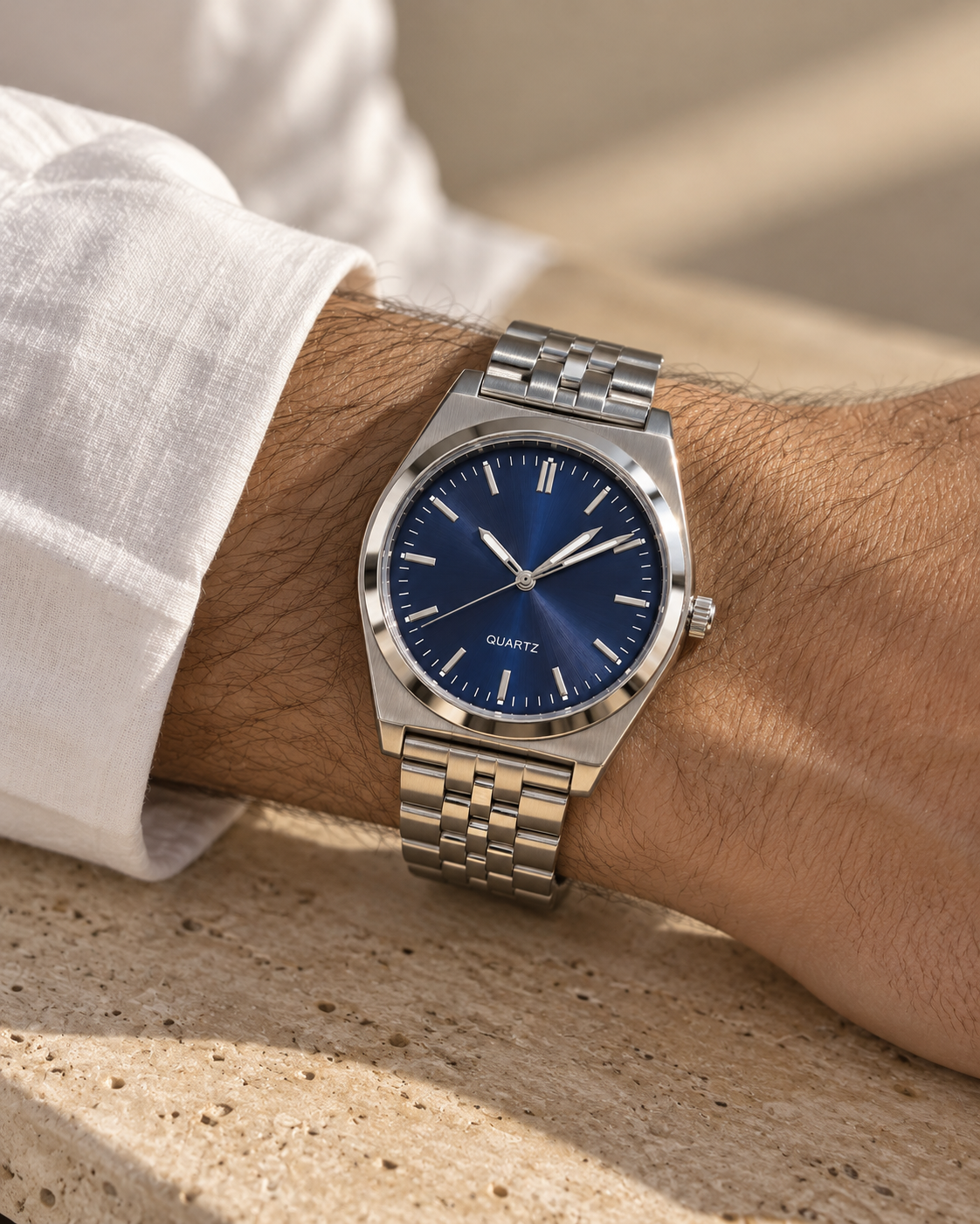 Reloj QUARTZ azul hombre