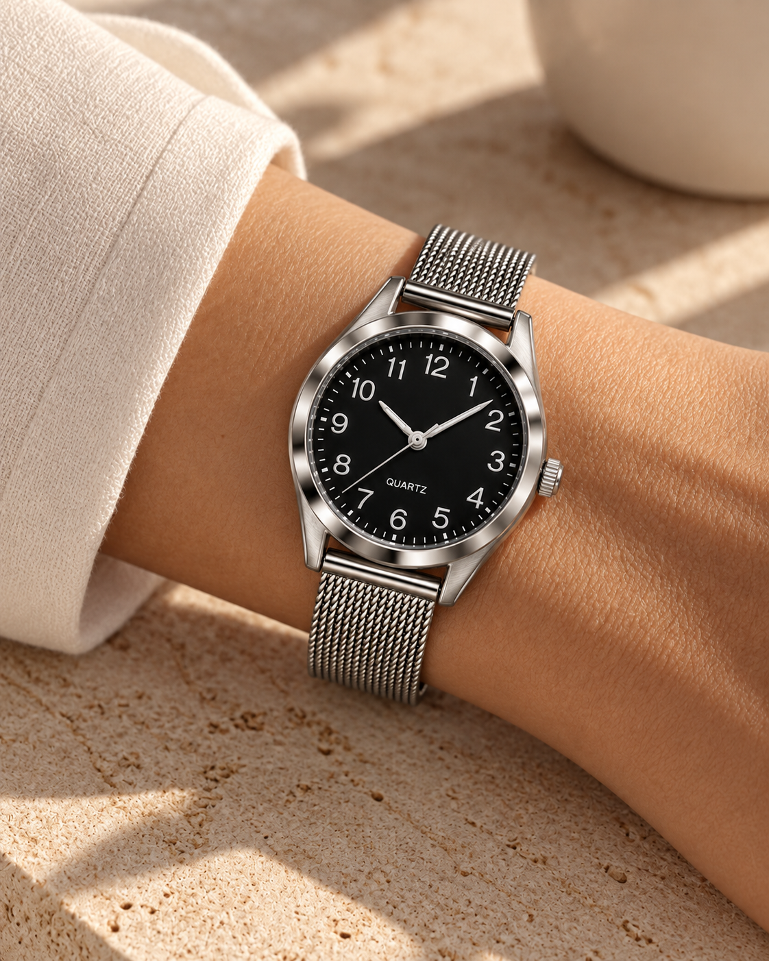 Reloj QUARTZ negro dama
