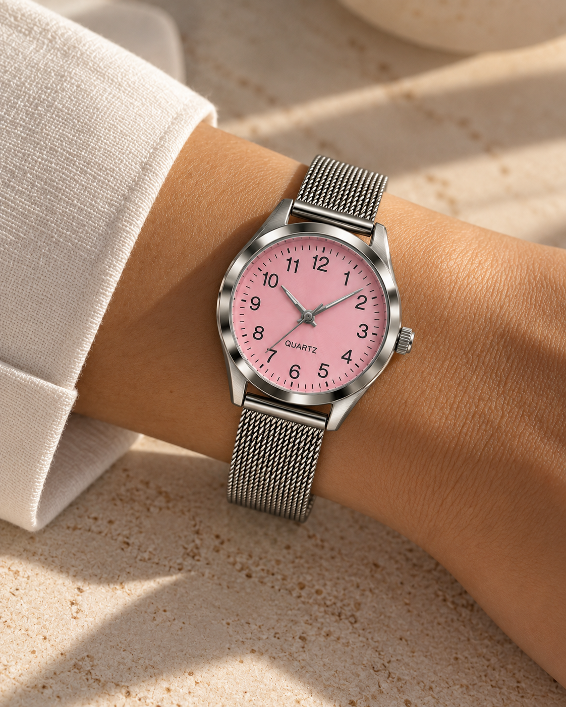 Reloj QUARTZ rosa dama